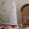 9ft. Pre-Lit Slim White Artificial Christmas Tree, Warm White LED Lights